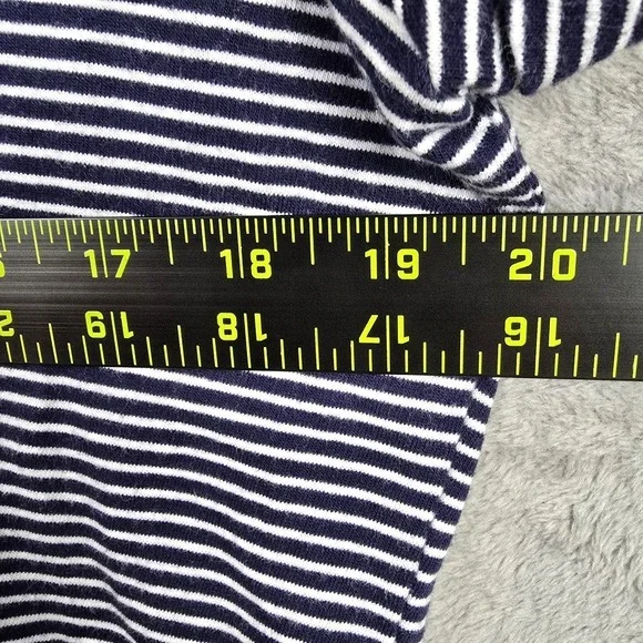 US Polo Assn Kids XL Navy Blue White Striped Short Sleeve Polo Shirt Pink Logo - Picture 7 of 7